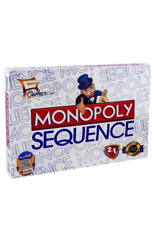 Gamex Cart Monopoly and Sequence Game 7134